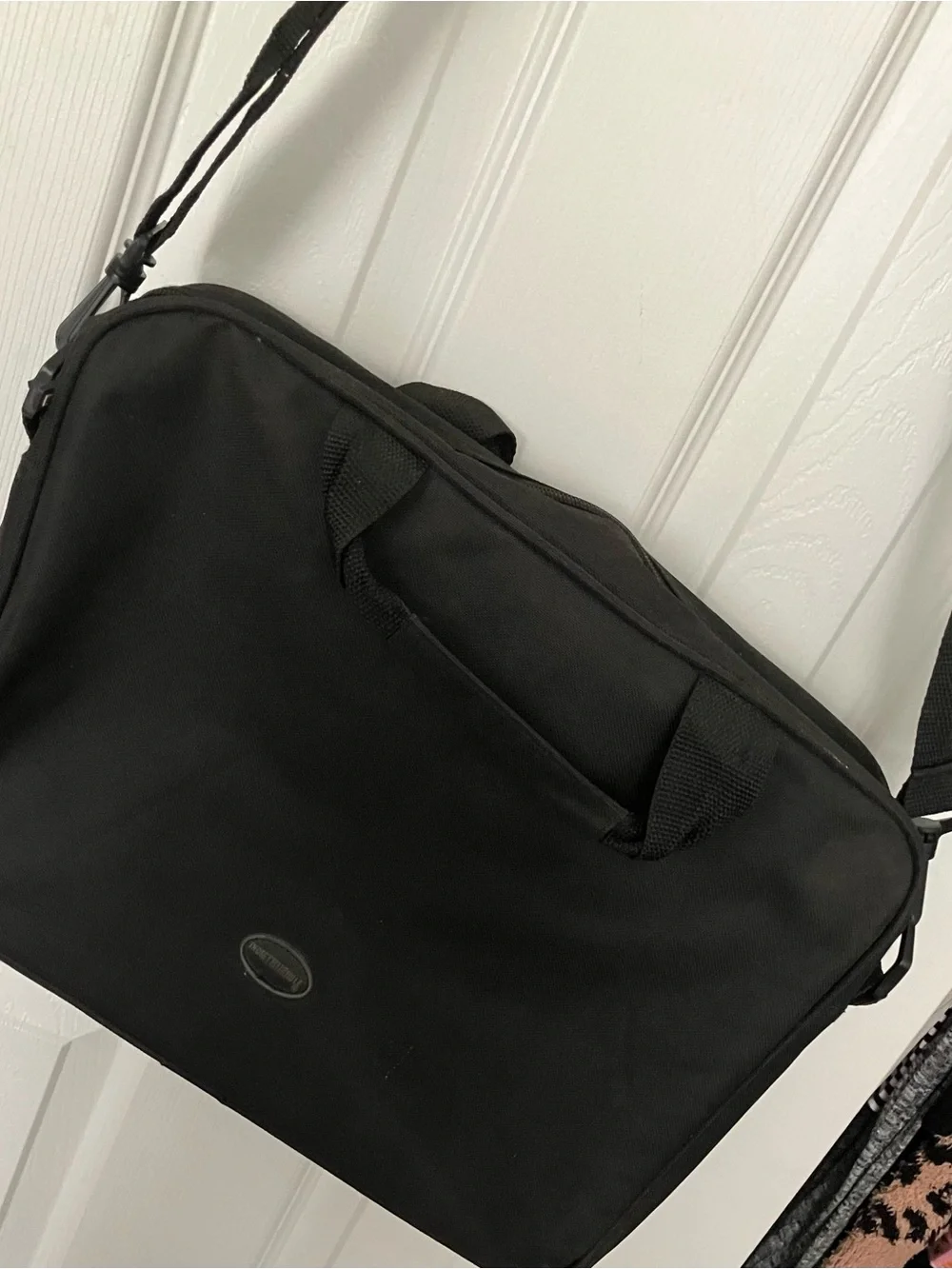 Black Gray Colorblock Laptop Bag